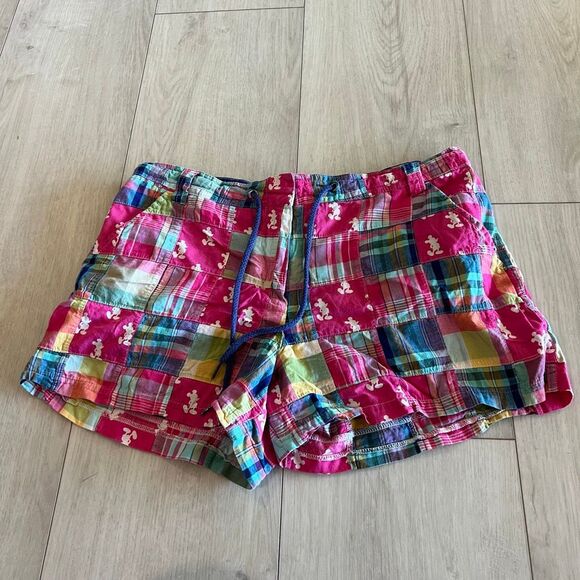 Walt Disney World Women's shorts Plaid Mickey Mouse Pink Patchwork size m - Picture 1 of 7